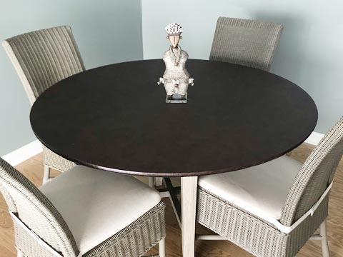 Round card table extender pad photo