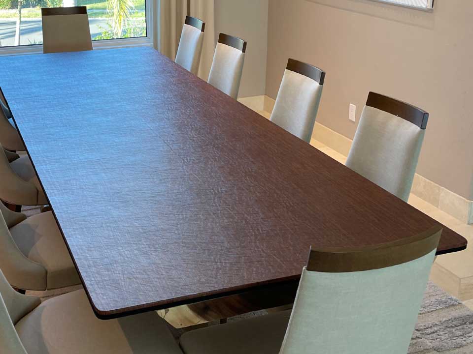 Long dining table extender pad